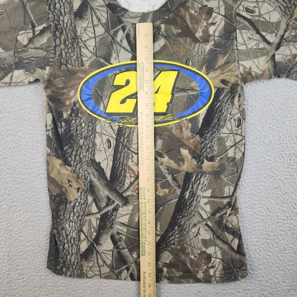 Vtg Jeff Gordon Shirt Mens Medium Dupont #24 Realtree Hardwoods Camo Hunt NASCAR - Picture 3 of 11